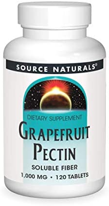 Source Naturals Grapefruit Pectin, Soluble Fiber – 1000 mg Dietary Supplement – 120 Tablets