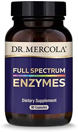 Dr. Mercola, Full Spectrum Enzymes Dietary Supplement, 30 Servings (90 Capsules), Digestive Support, Non GMO, Soy Free, Gluten Free