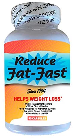 Reduce Fat-Fast Natural Weight Loss Dietary Supplement. Appetite Suppressant and Fat Burner for Women and Men (1 Month supply/90 Capsules)