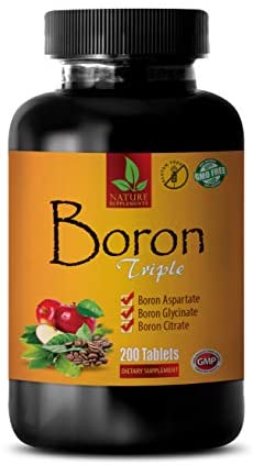 Testosterone Booster Capsules for Men – Mental Focus and Energy Supplements – Boron Triple Dietary Supplement – Boron Supplement for Men – 1 Bottle 200 Tablets