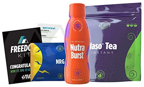 TLC Total Life Changes Freedom Kit – NutraBurst Liquid Multivitamin – 32 Servings | (1) Month Supply of NRG Dietary Supplement | (1) Month Supply of Original IASO Instant Tea (50 sachets)