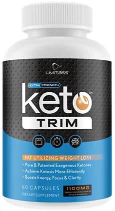 Keto Trim Dietary Supplement – 60 Capsules for a Full 30 Day Supply