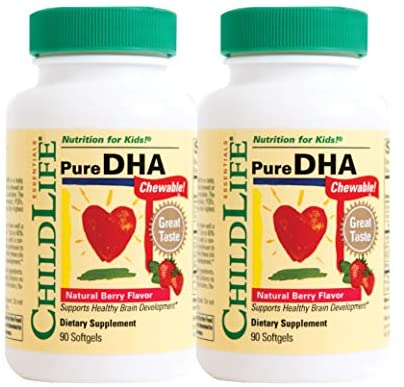 Child Life Pure DHA Dietary Supplement, 90 Soft Gel Capsules (Pack of 2)