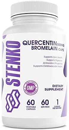 STENKO Quercetin with bromelain Dietary Supplement for Joint and Respiratory health-60 Servings 2 Months Supply