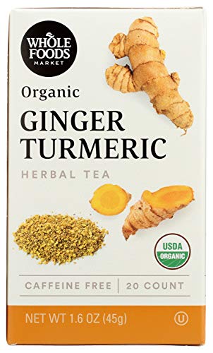 Whole Foods Market, Organic Herbal Tea, Ginger Tumeric (20 Count), 1.6 Ounce