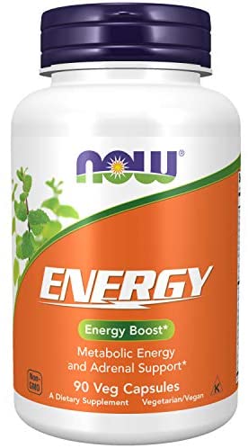NOW Supplements, Energy Dietary Supplement (lncludes B Vitamins, Green tea, Panax Ginseng and Rhodiola), 90 Capsules