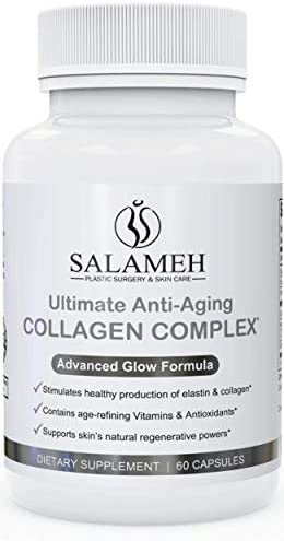 Doctor Salameh Ultimate Anti-Aging Collagen Complex Dietary Supplement Promotes Elastin Production and Cellular Regeneration with Hyaluronic Acid and Peptides (60 Capsules)