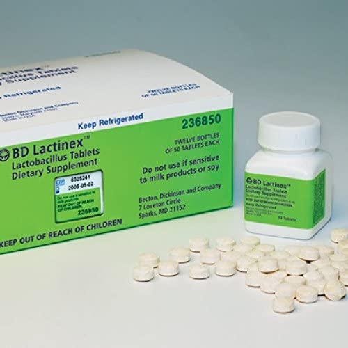 Probiotic Dietary Supplement Lactinex™ 50 Per Bottle Tablet
