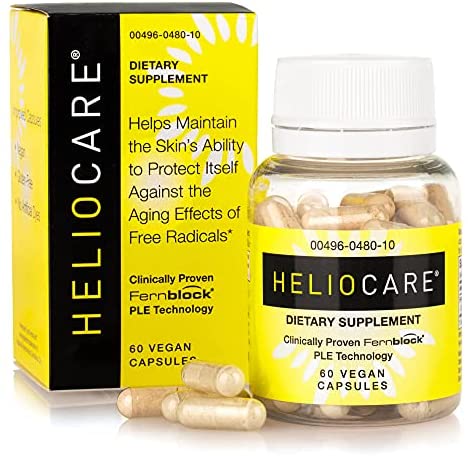 Heliocare Skin Care Dietary Supplement: 240mg Polypodium Leucotomos Extract Pills – Antioxidant Rich Formula with Fernblock and PLE Technology – 60 Veggie Capsules